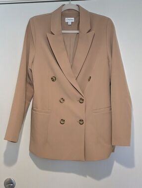 Womens Oversized Tan Blazer Sz S